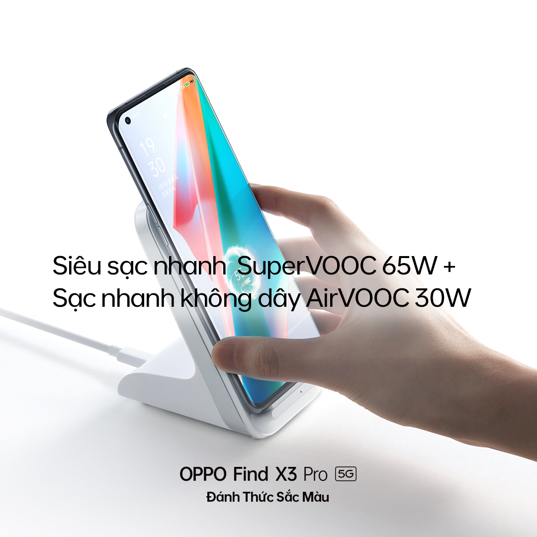 Sạc nhanh SuperVOOC + sạc không dây AIRVOOC