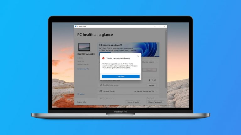 Windows 11 không hỗ trợ MacBook