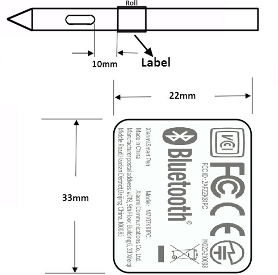 Xiaomi-Smart-Pen-M2107K81PC-FCC-Label
