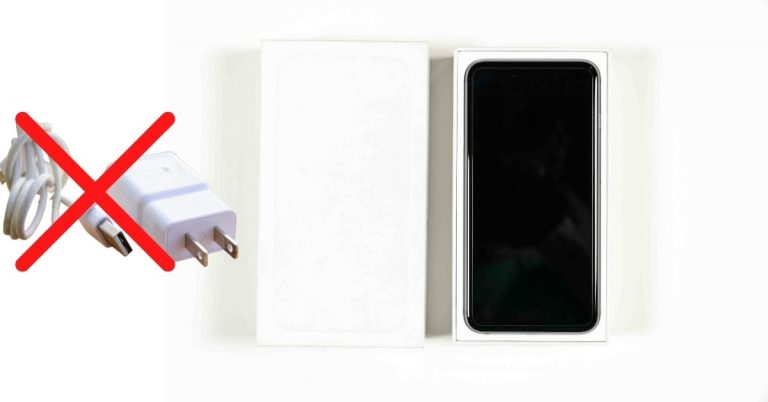 bỏ bộ sạc trong hộp smartphone