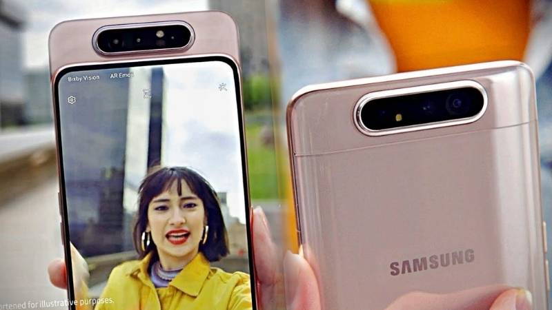 Galaxy A80 có thiết kế camera lật khá thú vị