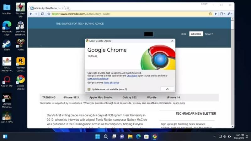 Chrome 1.0 đã ra mắt từ rất lâu