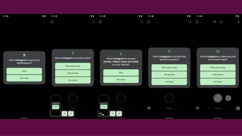 Bạn phải nhấn đồng ý cấp quyền đến 5 lần chỉ để đăng story trên Instagram