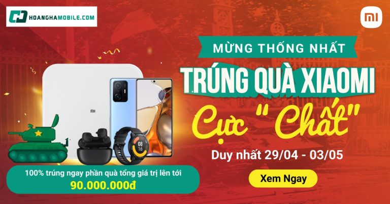 mừng thống nhất trúng quà xiaomi cực chất