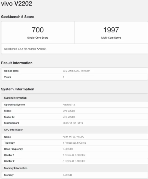 vivo-v25-xuat-hien-tren-geekbench