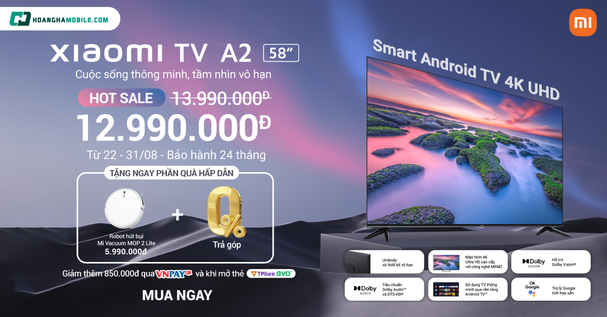 landing Hotsale Smart TV Xiaomi A2 58-01