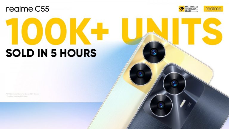 Chỉ trong 5 tiếng, hơn 100.000 chiếc Realme C55 đã được bán ra