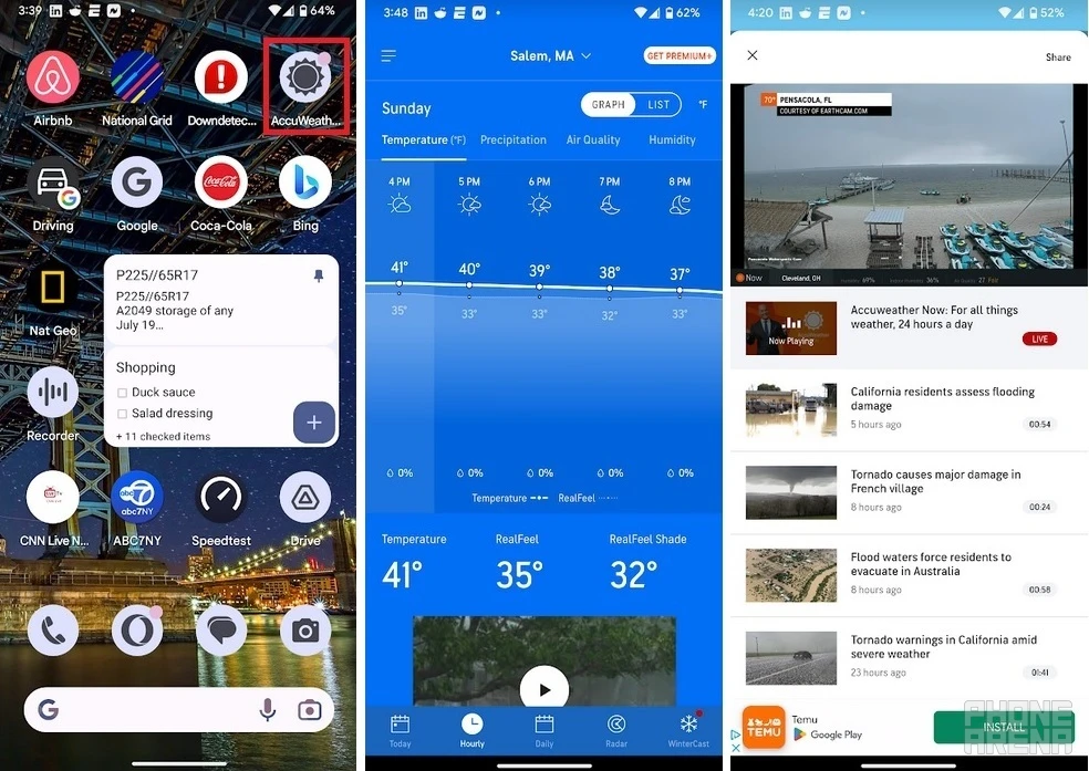 Những tính năng mới của AccuWeather