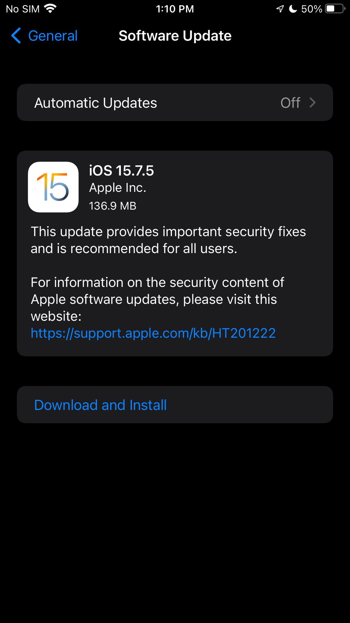 Apple phát hành iOS 15.7.5 cho dòng iPhone cũ