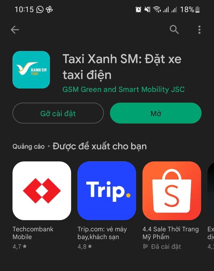 Hướng dẫn chi tiết cách đặt xe Taxi Xanh SM 