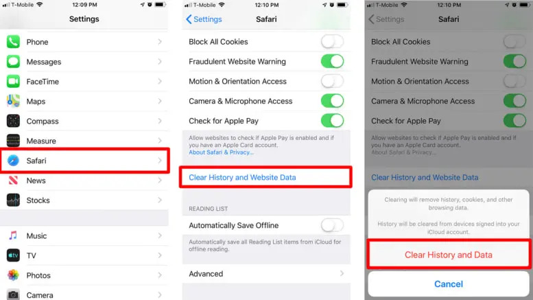 clear-safari-cache-iphone-settings