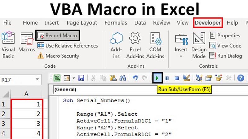 excel vba macro