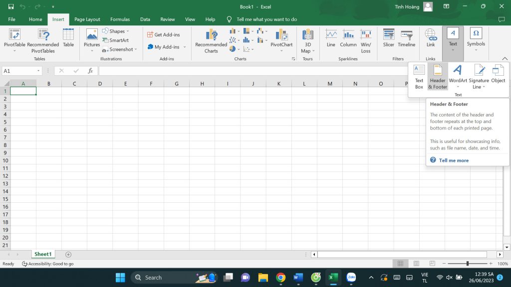 Cách đánh số trang trong Excel - 7