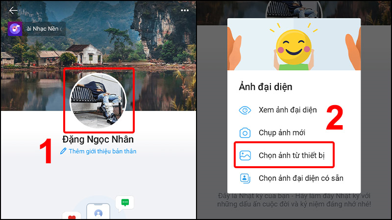 Cách xóa ảnh đại diện zalo qua app trên smart phone 