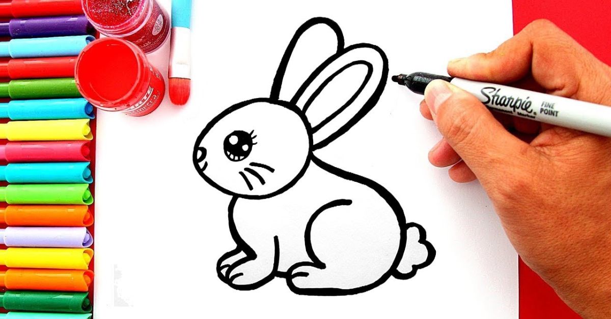 vẽ thỏ đơn giản