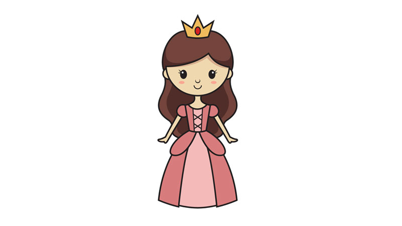 Hướng dẫn vẽ công chúa đơn giản, dễ thương chi tiết từ A đến Z