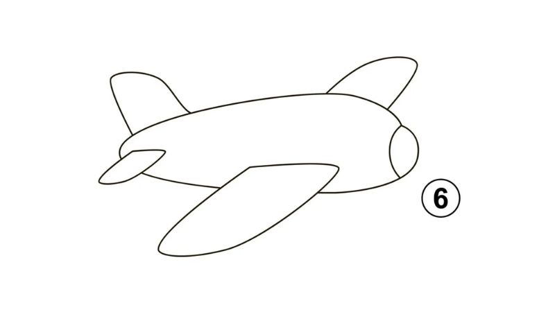 Tranh tô màu hình máy bay cho bé tập tô (3-4 tuổi)