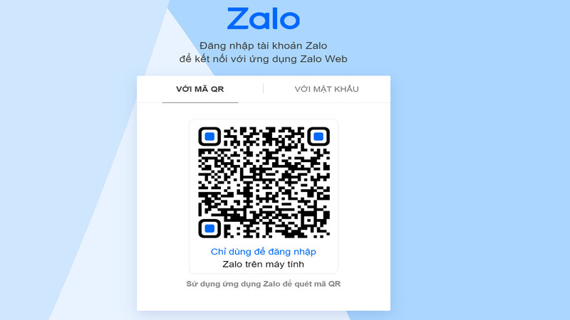 Đăng nhập Zalo bằng mã QR