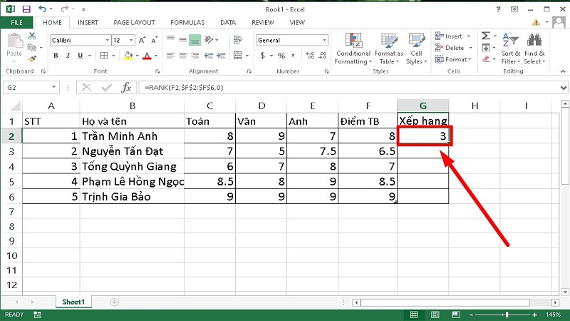 ham-rank-trong-excel-vi-du-1