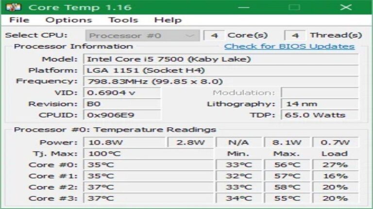 Cách kiểm tra nhiệt độ CPU tại nhà đơn giản và chính xác nhất