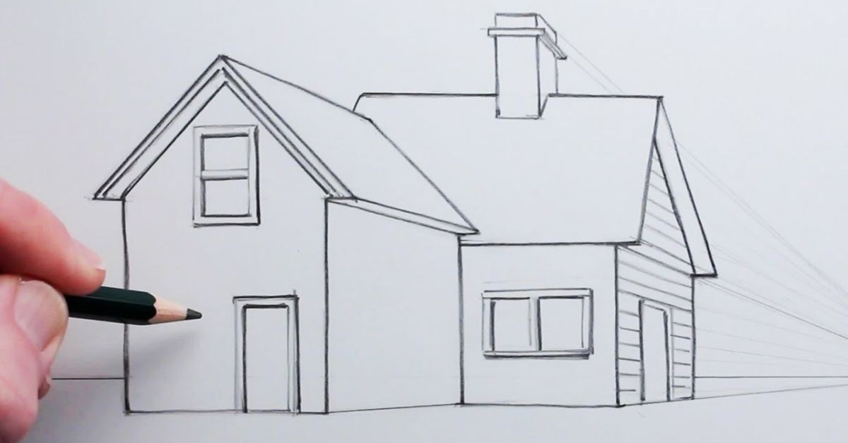 cách vẽ nhà
