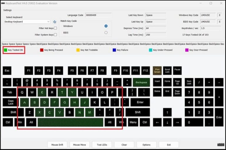 Test Keyboard Online Miễn Phí - Kiểm Tra Bàn Phím Laptop, PC Nhanh Chóng