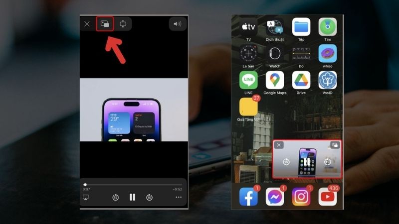 Cách bật chế độ Picture-in-Picture để chia đôi màn hình iPho - hình 2
