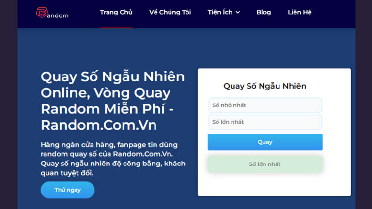 Vòng Quay Random Online Miễn Phí - Tạo & Quay Số Ngẫu Nhiên