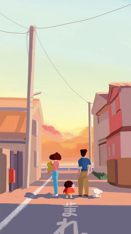 Hình ảnh Shin cậu bé bút chì cùng em gái Himawari đang ngủ