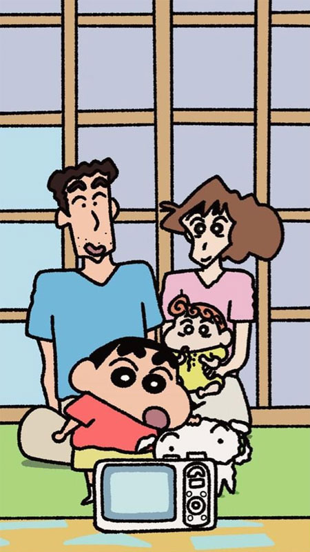 Ảnh Shin cậu bé bút chì cả nhà cùng nhau đón Tết