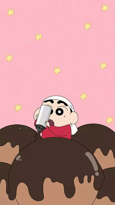 Ảnh Shin cậu bé bút chì với bữa ăn thịnh soạn