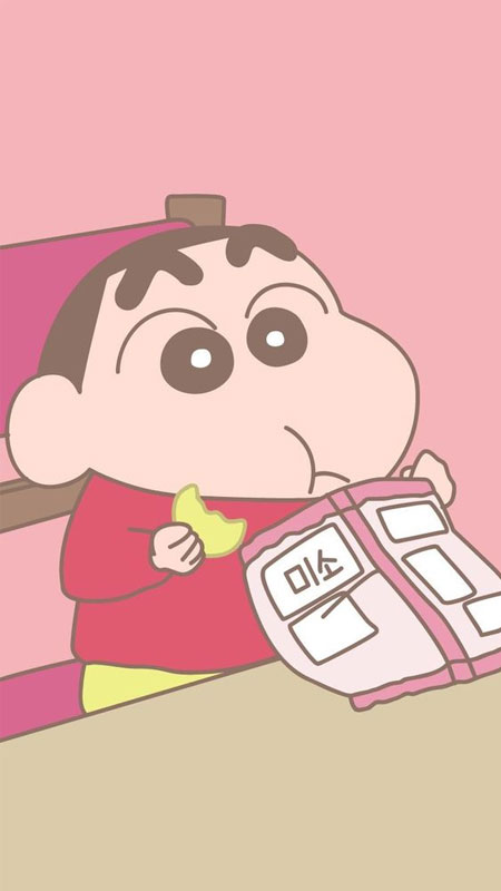 Ảnh Shin cậu bé bút chì ăn hoa quả