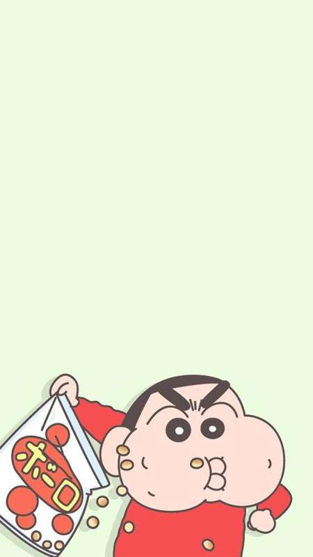 Hình ảnh Shin cậu bé bút chì đang thưởng thức đồ uống