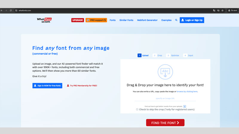 5 trang web tìm font chữ bằng hình ảnh, xác định font miễn phí