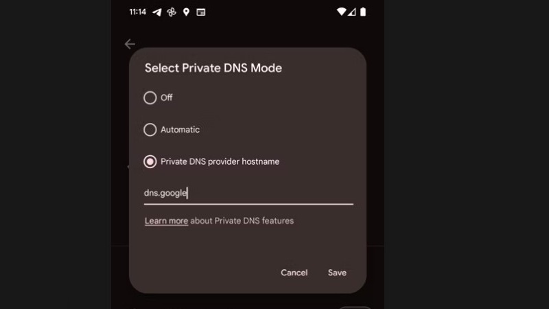 Thiết lập DNS Google trên Android