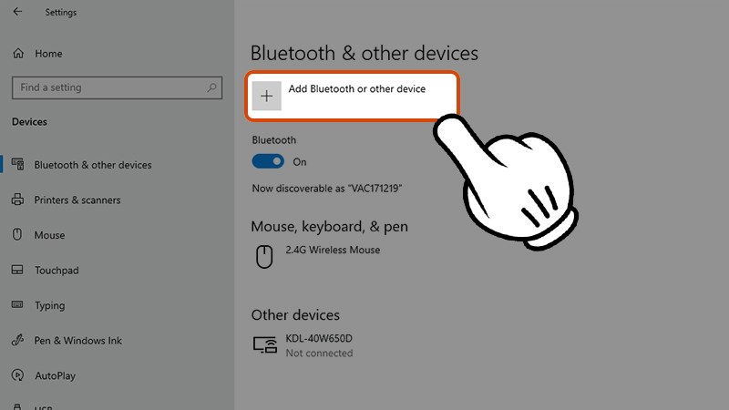 Cách kết nối Bluetooth cho thiết bị đầu vào không dây