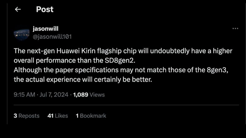 Chip Huawei Kirin 9100 