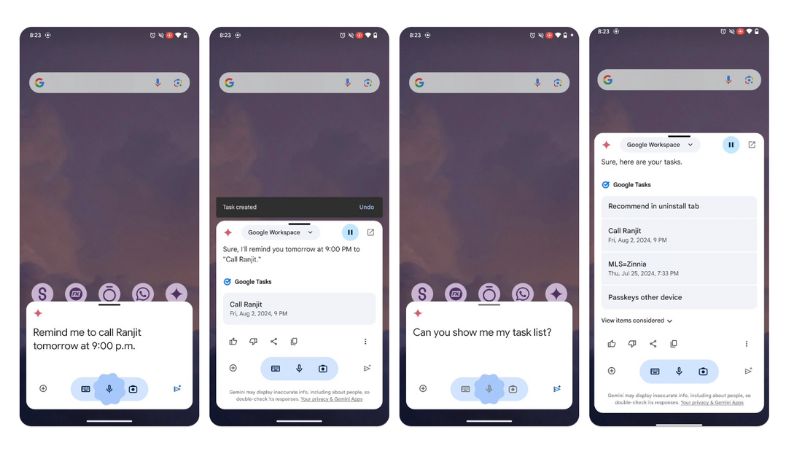 tính năng cho Gemini