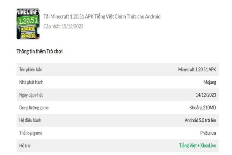 Tải game Minecraft 1.20 và cách chơi tốt nhất