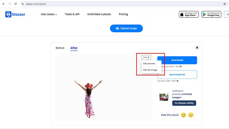 Bước 4: Nếu bạn muốn chỉnh sửa thêm, nhấn vào “Edit Image”