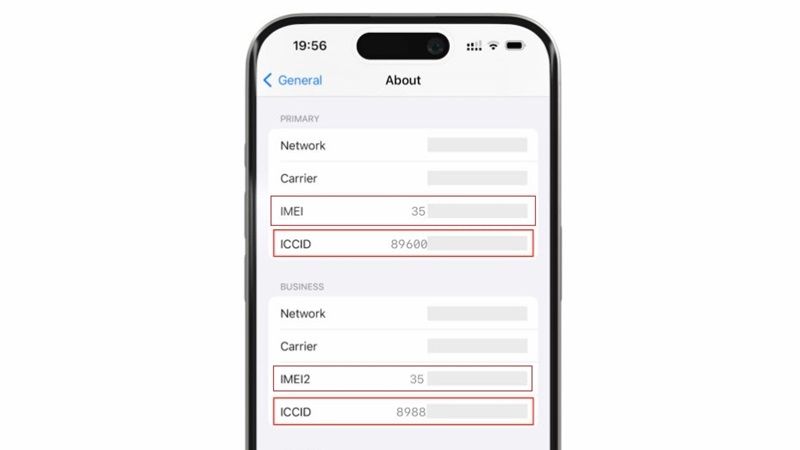 ICCID so với IMEI