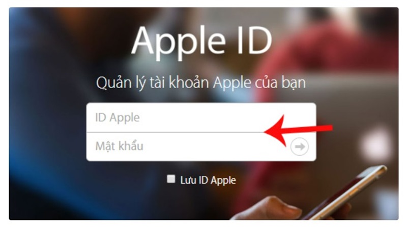 Nhập ID Apple của bạn.