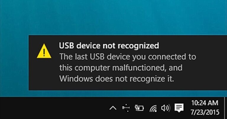 Lỗi USB Device Not Recognize - 11 Cách khắc phục trên Windows