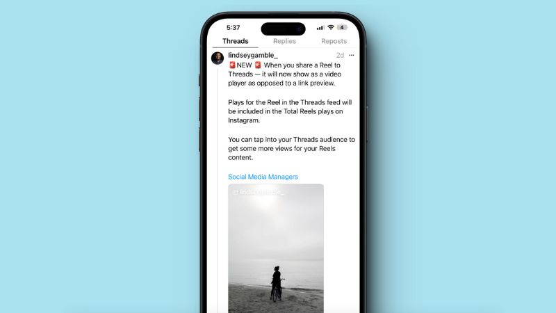 Instagram Reels lên Threads
