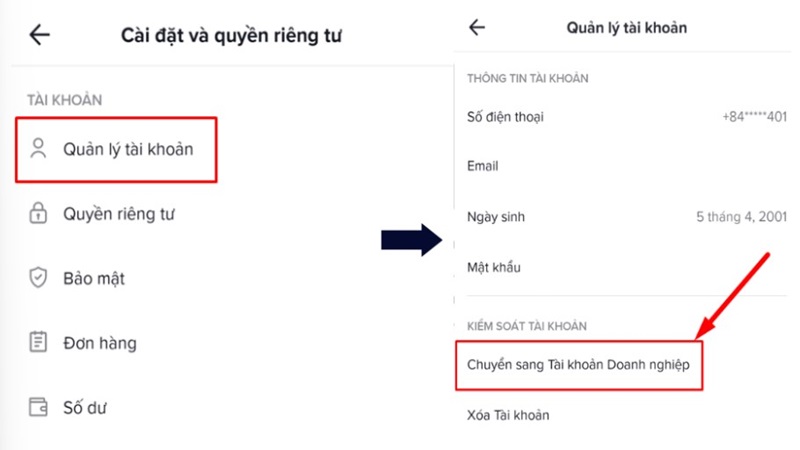 Bước 1: Tạo tài khoản doanh nghiệp TikTok