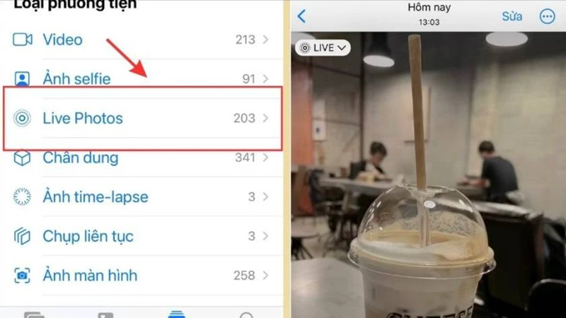 Các bước thực hiện cách chụp hình trên TikTok lưu về dạng Live Photo bằng iPhone