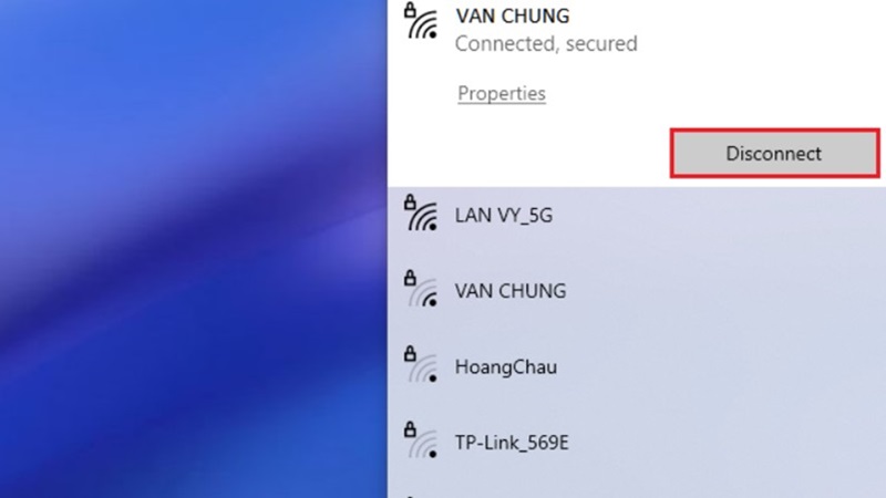 Cách tắt WiFi trên Windows 7