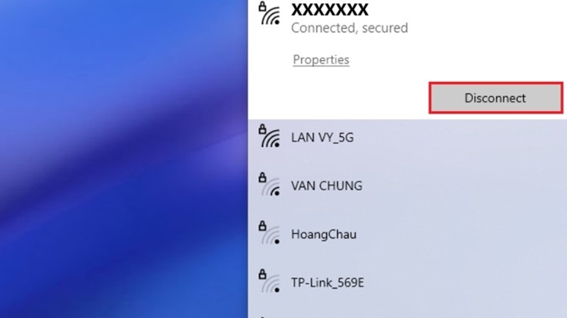 Sử dụng thanh Taskbar tắt Wifi Win 10