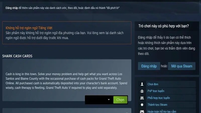 Cách tải GTA 5 cho PC trực tuyến bằng Steam