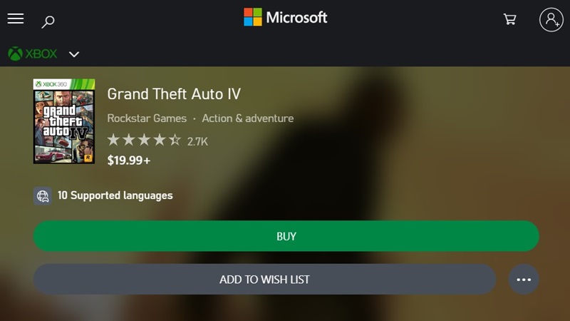 Cách Tải GTA V trên Xbox Series X|S và Xbox One từ Microsoft Store